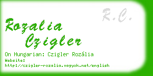 rozalia czigler business card