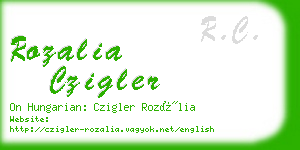 rozalia czigler business card